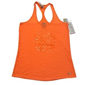 Under Armour NWT Women's Wonder Woman Bright Orange Tank Top SZ M
